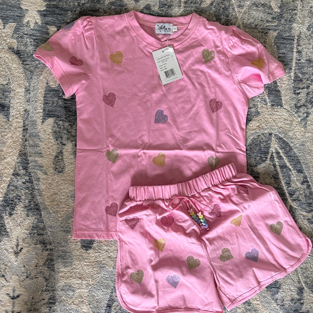 Crystal Hearts Short Set